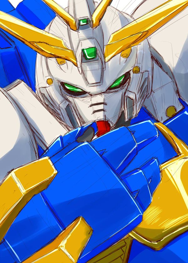 「実は初めて描いたガンダムはこれ。そのくらいGガンダム好き。 #Gガンダム30周年」|桐木春臣のイラスト