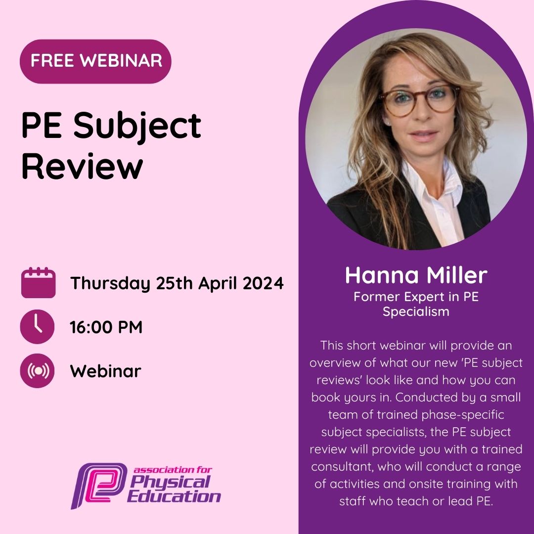 🗣️Check out our FREE webinar on Thursday 25th April with former expert in PE specialism Hanna Miller🗣️ Book on NOW by clicking the link below⬇️ afpe.org.uk/events/EventDe…