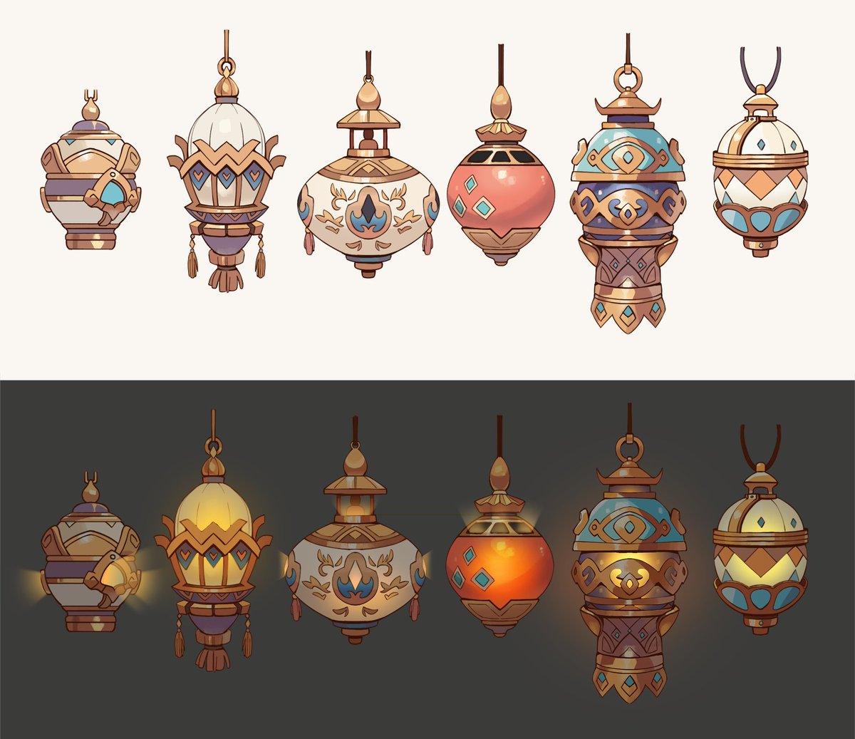 Lamp designs for my personal project✨