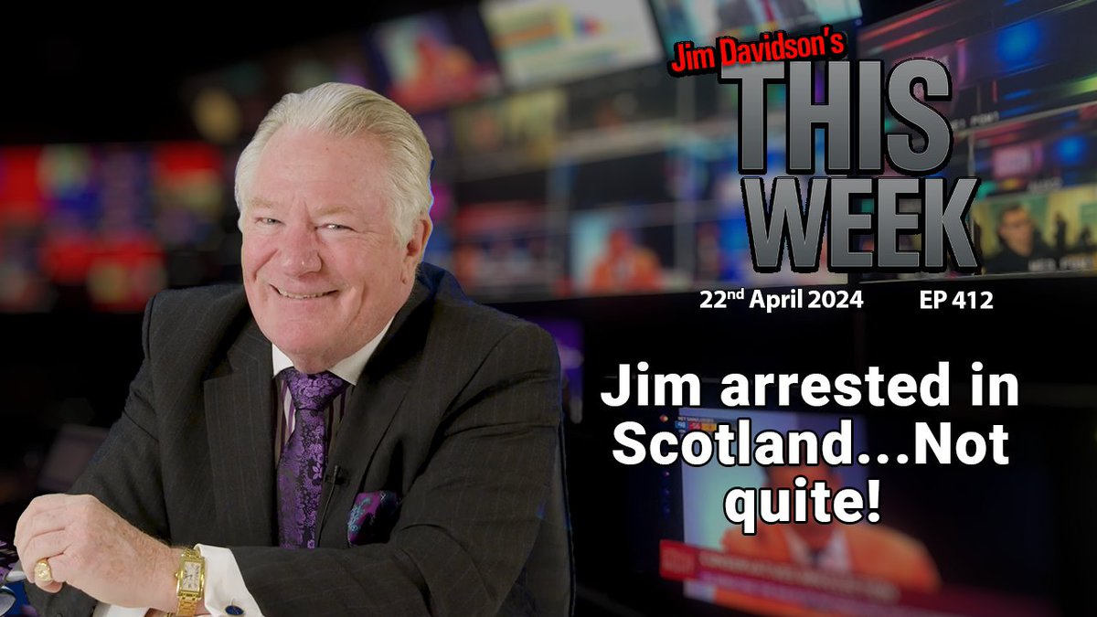 Streaming NOW on Ustreme! Jim Davidson is back to discuss the latest goings-on in the world, as he reflects on a fantastic weekend of gigging in Scotland, where amazingly, he wasn't arrested! All this and more in the latest episode of This Week!