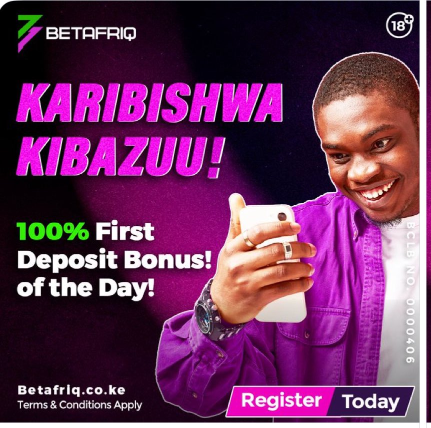 Form hapa, pigwa bonus hapa kama pedy. Register your BETAFRIQ account here cutt.ly/0w7ZmWQt and win 🔥🔥 #NikujaribuTu