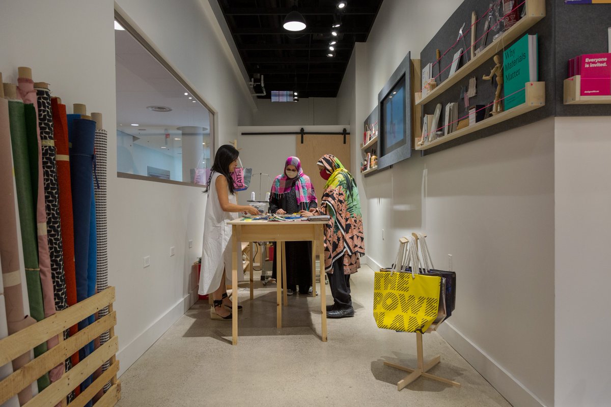 OCAD's tweet image. On #EarthDay, #OCADU's #DESIGNwith and @ThePowerPlantTO are partnering to unveil "Form Follows Care" - a collection of unique products made from recycled marketing banners. read more: bit.ly/3U88AxK