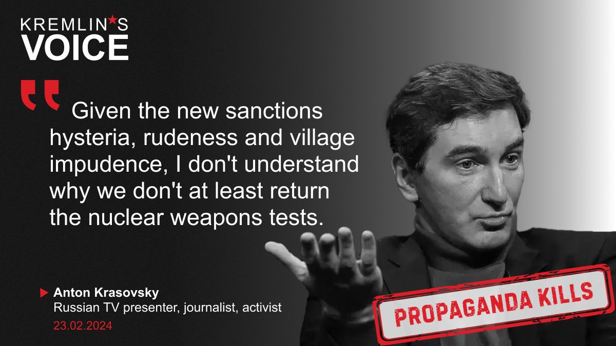 🇷🇺 propagandists are not able to admit Russian atrocities or express any sympathy towards the victims of Russian attacks and war crimes. However, they are always ready to threaten the West with nuclear weapons. #KremlinsVoice #AntiWestern #AgainstRussianLies