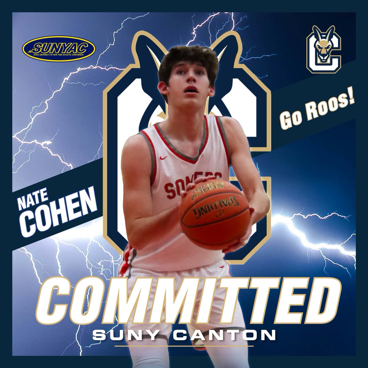 Nate Cohen (@nate_cohen10) on Twitter photo I am excited to announce I’ve committed to play at SUNY Canton. This is thanks to the coaches who helped me along the way. Thank you Coach Seikel and Coach Bender for giving me the opportunity to play at the next level. Go Roos!!
<a href="/CantonMBB/">SUNY Canton Men's Basketball</a> <a href="/CoachSeikel/">Dylan Seikel</a>
<a href="/CWB20/">CWB</a> <a href="/Somersboyshoops/">Somers Varsity Hoops</a> I am excited to announce I’ve committed to play at SUNY Canton. This is thanks to the coaches who helped me along the way. Thank you Coach Seikel and Coach Bender for giving me the opportunity to play at the next level. Go Roos!!
<a href="/CantonMBB/">SUNY Canton Men's Basketball</a> <a href="/CoachSeikel/">Dylan Seikel</a>
<a href="/CWB20/">CWB</a> <a href="/Somersboyshoops/">Somers Varsity Hoops</a>