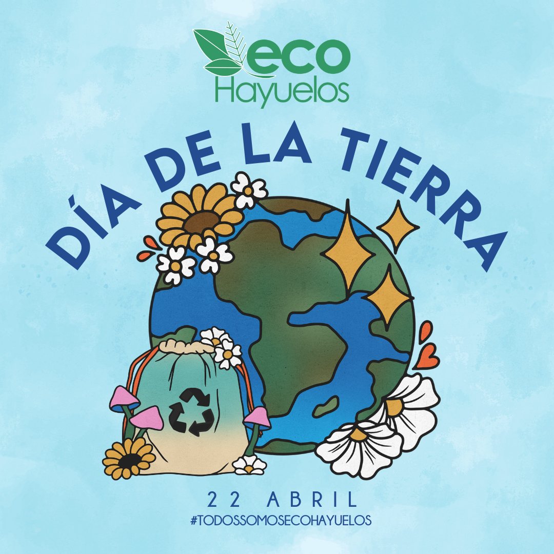 ¿Sabías que hoy es un día especial para reflexionar sobre el impacto de la contaminación, la importancia de preservar la biodiversidad y el compromiso ecológico de la humanidad?

#TodosSomosEcoHayuelos
#FelizDiaDeLaTierra