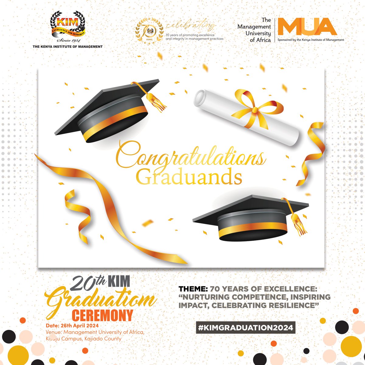 The D-DAY!!!!! As you step onto the stage and receive your certificates, know that you have achieved something truly remarkable. Embrace this milestone with pride and celebrate your success to the fullest.🎉👏 Congratulations!! #KIMGraduation2024