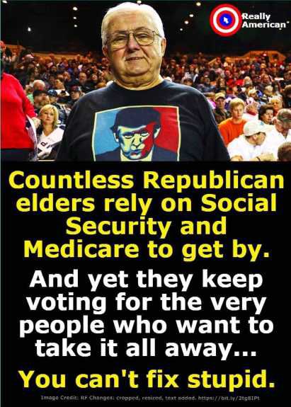 I guess Elder MAGAS don’t need or want their Social Security & Medicare.🙄🙄🙄🤷🏽‍♂️