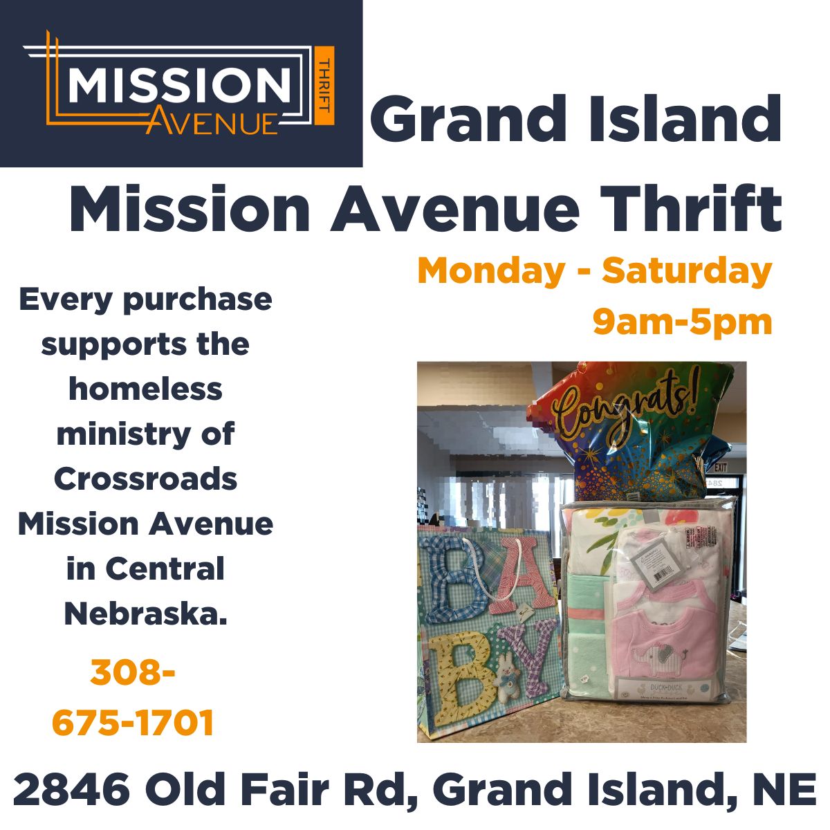Come in TODAY and see what's NEW at Grand Island Mission Avenue Thrift! crossroadsmission.com/thrift-stores/ #MissionAvenueThrift #GrandIslandNebraska #Thriftstore #Shoptoday
