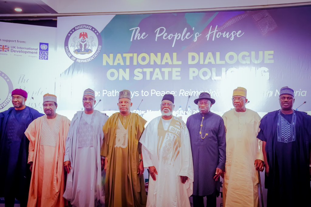 Honoured to deliver the opening address at the National Dialogue on State Policing, themed: “Pathways to Peace: Reimagining Policing in Nigeria,” convened by The People’s House @HouseNGR under the leadership of the Speaker, Rt. Hon. Tajudeen Abbas, Ph.D., today in Abuja. In line…