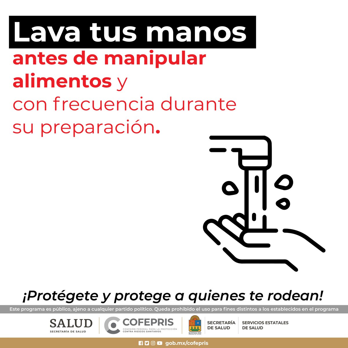 ¡Protégete y protege a quienes te rodean!
@COFEPRIS 
#CofeprisTeProtege
#cofepriságil
#CofeprisJusta
#CofeprisTransparente
#Emergencias
#DprisQroo