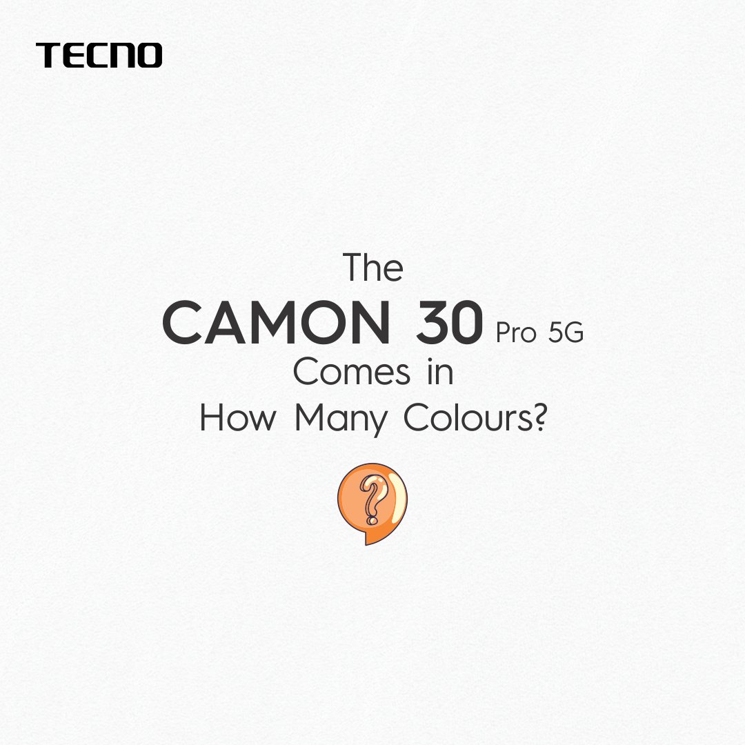 Who can correctly tell us the CAMON 30 Pro 5G colours? #LeadingRole #CAMON30Series