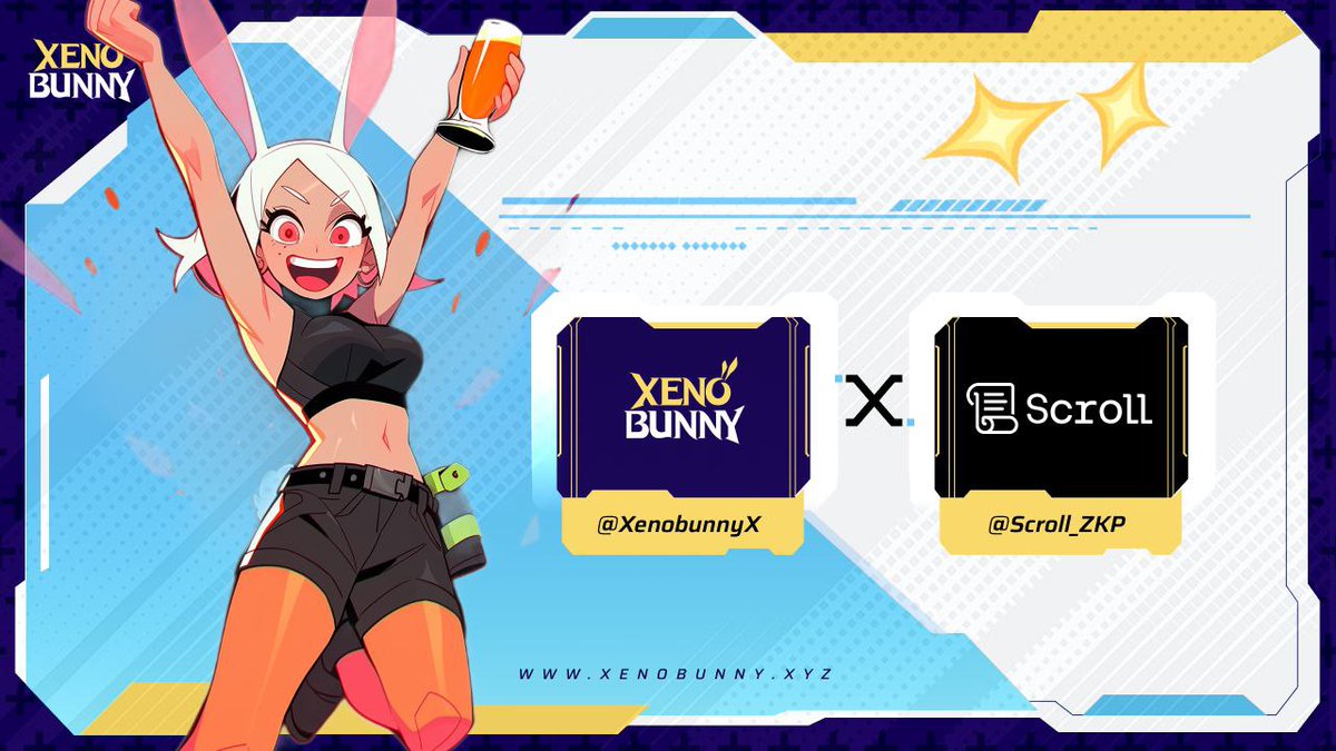 𝗠𝗮𝗷𝗼𝗿 𝗔𝗻𝗻𝗼𝘂𝗻𝗰𝗲𝗺𝗲𝗻𝘁 🚀Excited to announce #XenoBunny is now live on @Scroll_ZKP! With ZK-based game engine, we’re paving the way for decentralization in #Web3gaming🎮 🐰✨This is just the beginning—expect more moves within the @BuildWithScroll soon! #GameFi