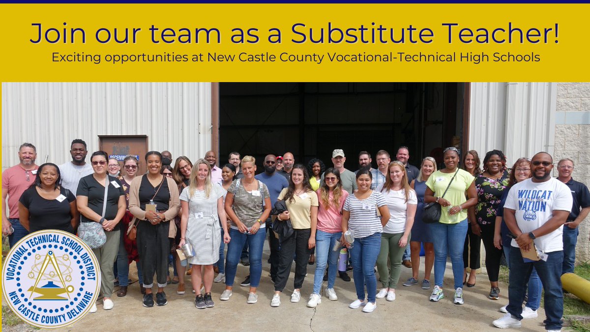Join Our Team as a Substitute Teacher! Per Diem Pay Scale: Class A: $189.00 – Bachelor’s Degree & Delaware Teacher Certification Class B: $163.00 – Bachelor’s Degree Class C: $134.00 – High School Diploma Class C: $163.00 – Vocational T & I Eligible Contact us at (302) 995-8057