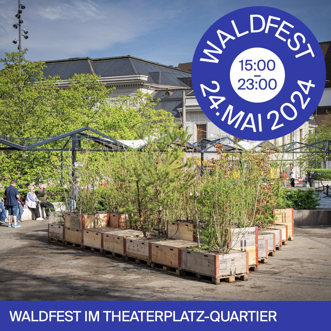 🌳 Der mobile Wald ist zurück im Theaterplatz-Quartier. Am Freitag, 24. Mai wird der neue Begegnungsort am Waldfest mit einem Kultur- und Naturprogramm feierlich eingeweiht.
🗓️ Fr, 24. Mai 2024, 15:00–23:00
ℹ️ Programm: theaterplatz-quartier.ch

#theaterplatzquartier #mobilerwald