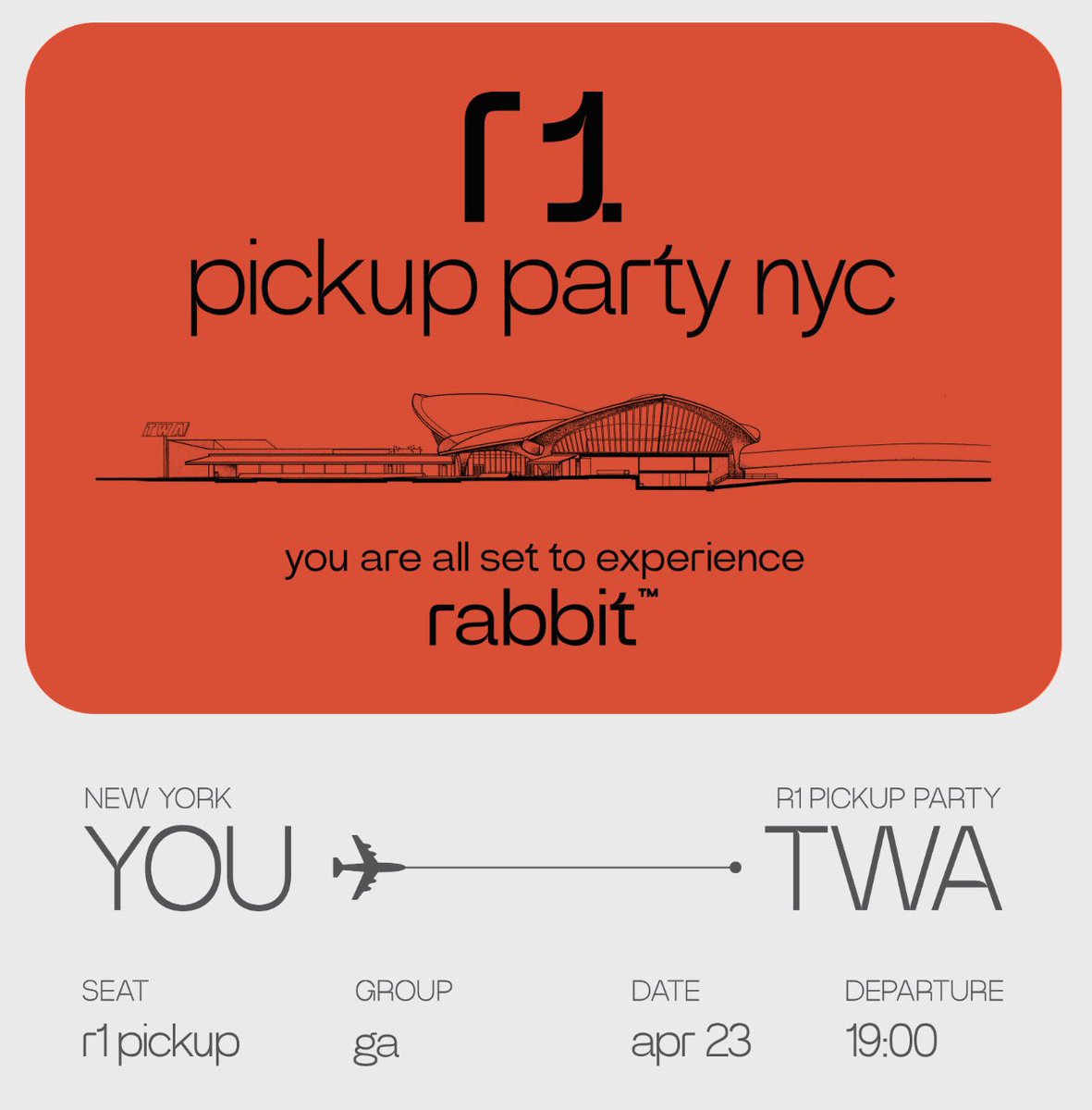 As a massive music production and AI nerd, I’m so stoked to be one of the first 300 people to get their rabbit r1 (designed by @jugendingenieur) at the @rabbit_hmi NYC event this week!

Apps are antiquated. LAM is the future.

Excited to meet everyone there 🎉

#rabbitr1 #TWA