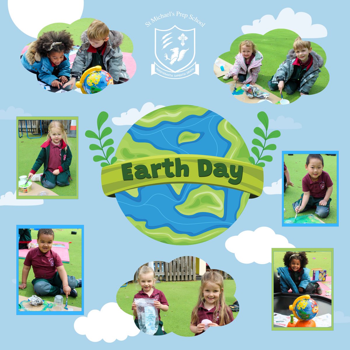 Kindergarten celebrate Earth Day 🌍 Kindergarten have spent today learning all about the Earth, crafting models of the World from cotton balls, using paint to make World artwork and discovering ways they can help their families be kinder to our planet. @WWF #earthday