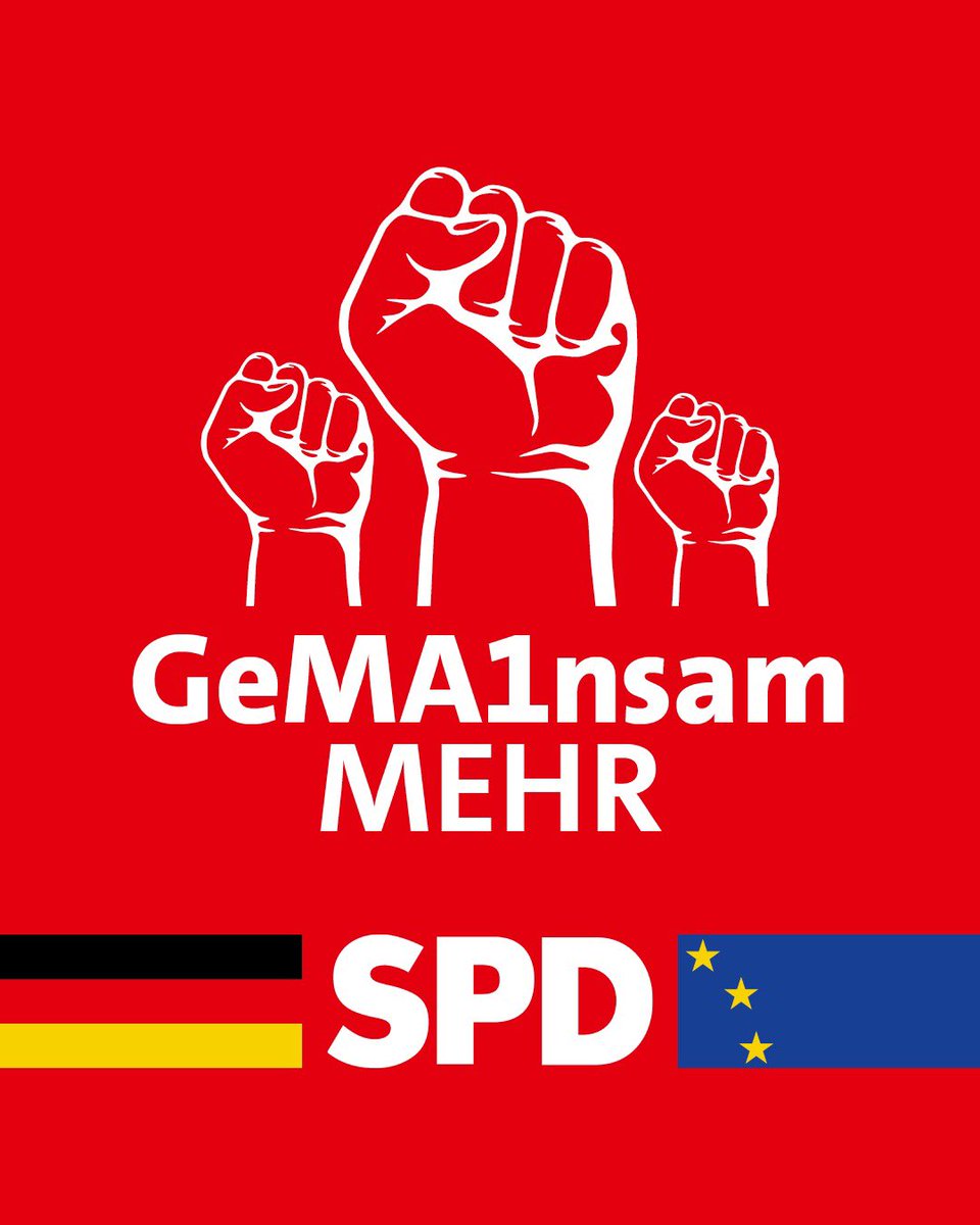 ✊🪧❤️ Unser Arbeitskampf ist sozial, europäisch und geht nur gemeinsam! Denn geMA1nsam sind wir mehr. 🚀🇪🇺🤝 Lies hier unseren Aufruf zum Tag der Arbeit: link.spd.de/Maiaufruf24.
Lass uns am 1. Mai zusammen mit den Gewerkschaften des DGB für gute Arbeit demonstrieren. @spdde