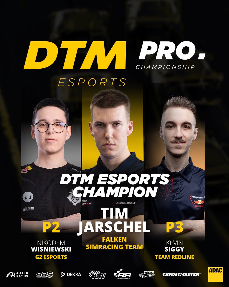 @DTM Esports runner-up 🥈 Strong performance whole season, scoring many podiums and win the most of rounds. I’m happy the most with the work I did last months. Changed mentally and perform under pressure like never before. Congrats to @timjarschel53 🙌 #g2army