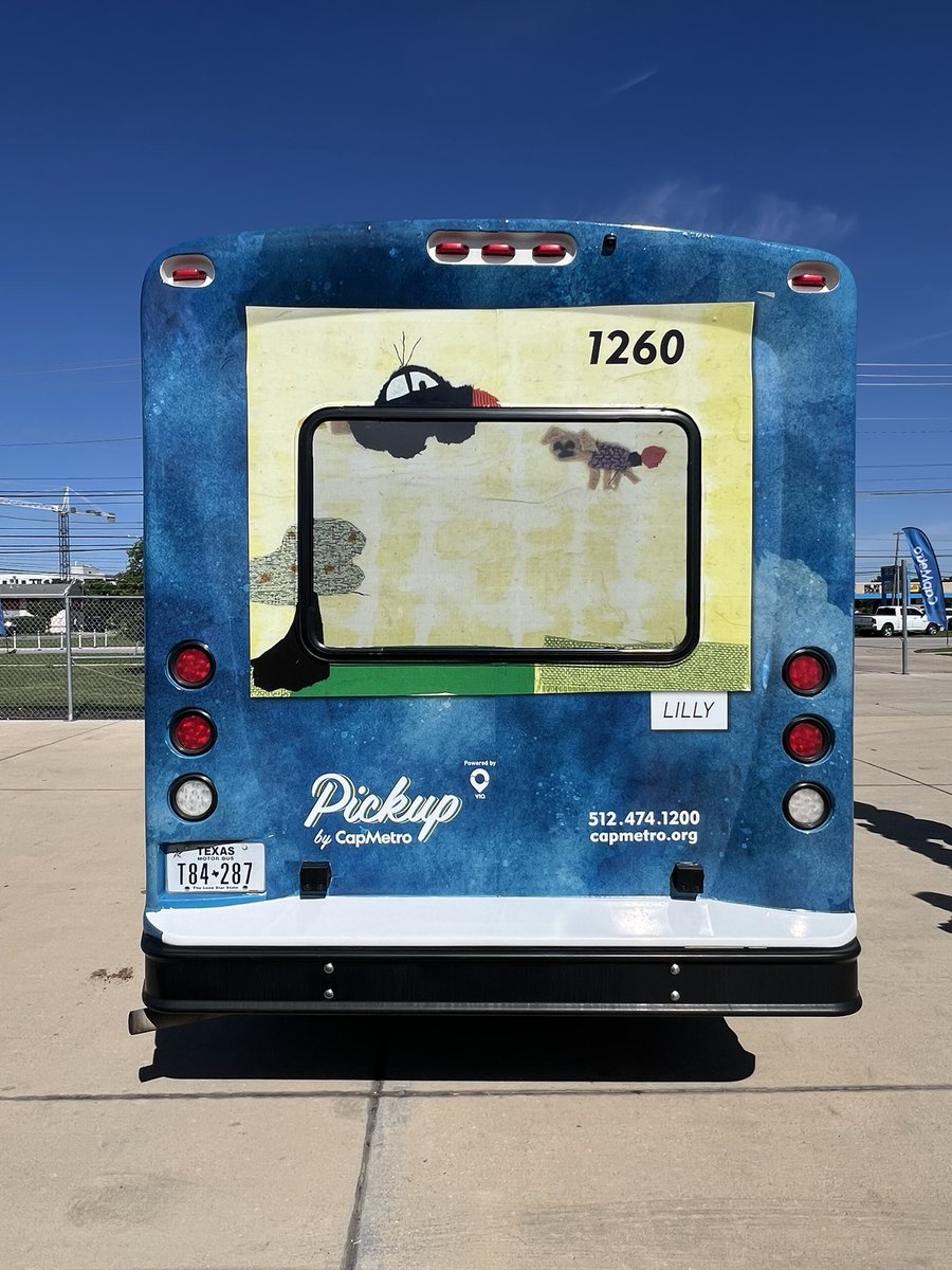 JimPlain's tweet photo. Our art is officially on a @CapMetroATX bus!! A beautiful day to celebrate the big unveiling 🤩 Thank you @LeanderFineArts, @AnnaForLISD, and @francesca4_lisd for coming out to support our artists! #1LISD #jpepride https://t.co/0wwpXuKgfk