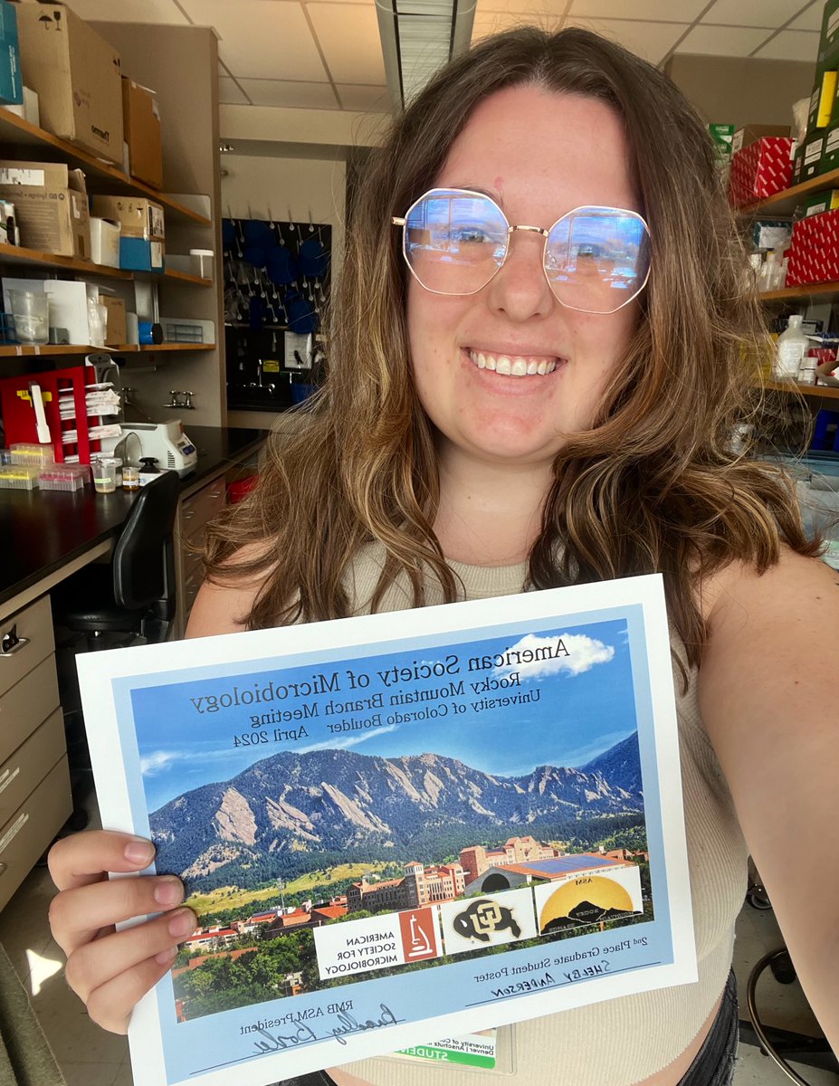 Shelby E. Andersen (@shelbyeandersen) on Twitter photo After spending a week in Boston hearing amazing talks at the Symposium on the Immune Systems of Bacteria it was such a treat to come back for <a href="/RMBASM/">Rocky Mountain Branch - ASM</a> and win 2nd place graduate poster! Now back to the bench! After spending a week in Boston hearing amazing talks at the Symposium on the Immune Systems of Bacteria it was such a treat to come back for <a href="/RMBASM/">Rocky Mountain Branch - ASM</a> and win 2nd place graduate poster! Now back to the bench!