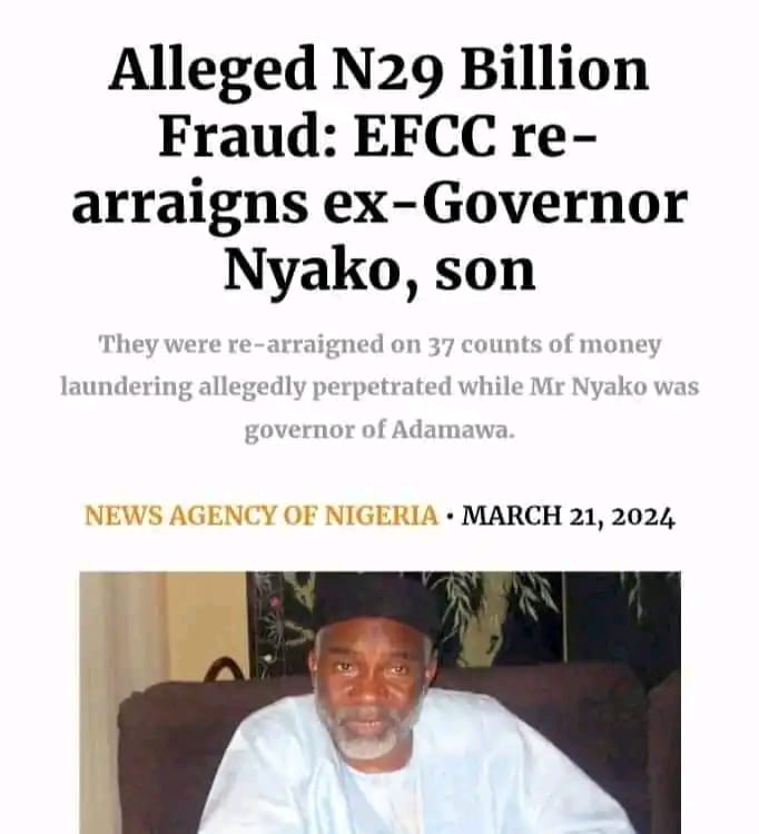 According to Nigerian News Agency, the Nigerian Government has revisited the case of Justice Binta Nyako's Husband. In the report, the Nigerian government arraigned Mr. Nyako alongside his son. Meanwhile, Mazi Nnamdi Kanu's case is being handled by Binta Nyako who is set to
