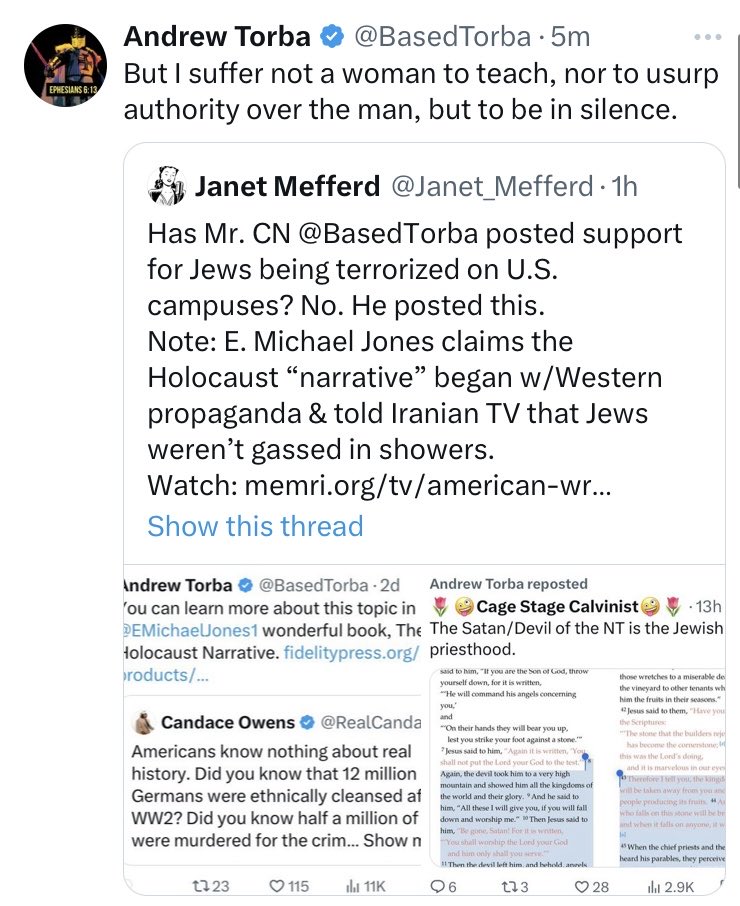Janet_Mefferd's tweet photo. For those whom @BasedTorba has blocked, this is what prompted my reply. He unblocked me to say it. https://t.co/aVvytO6Tbs