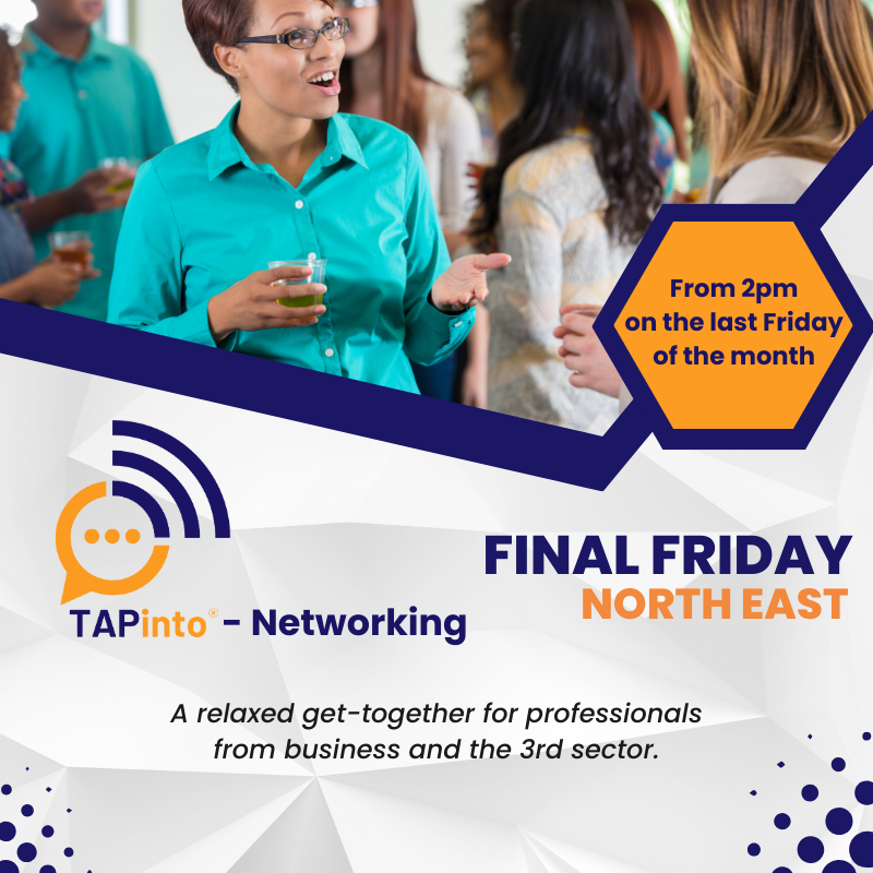 Book now tapinto.events
#Networking  #FinalFridayNetworking #FinalFriday #FinalFridayNE #FinalFridayNorthEast #networking #event #networkingevent #newcastle #newcastlenetworking #expandyournetwork #northeast #northeastbusiness #networkingforbusiness