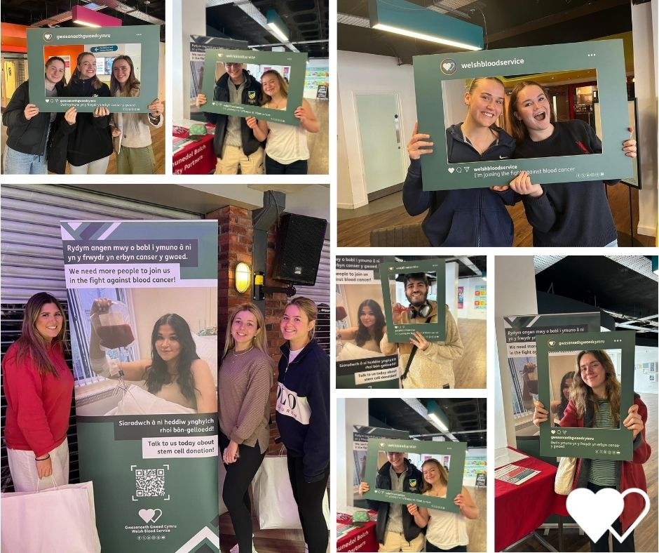 💪A huge thank you to @cardiffuni students for joining us in the fight against blood cancer while collecting their Varsity tickets! 🧬A massive 72 students signed up using a swab kit and have been added to the stem cell register! Get involved here: wbs.wales/CardiffUniVSC