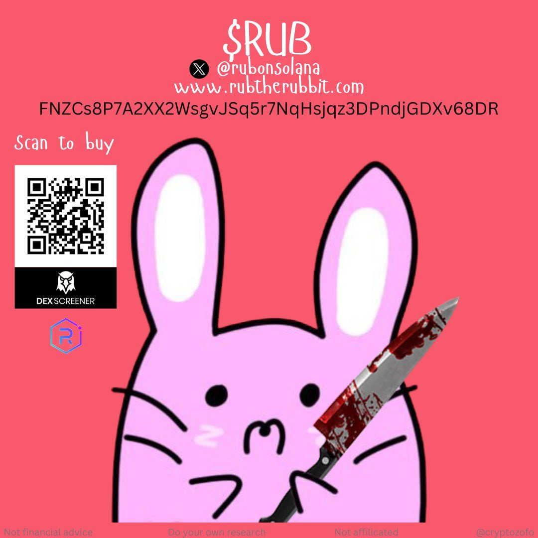 rubonsolana's tweet photo. @CryptoGodJohn I'm buying more $RUB. this rabbit mascot is holding whole CTO's family hostage. We have no choice but to pay the money. $RUB threatens to kill em if we stop working for him every day. please save me and my family. KOL's and Influencers. This CTO in need of your help. https://t.co/yYS1uEEcub