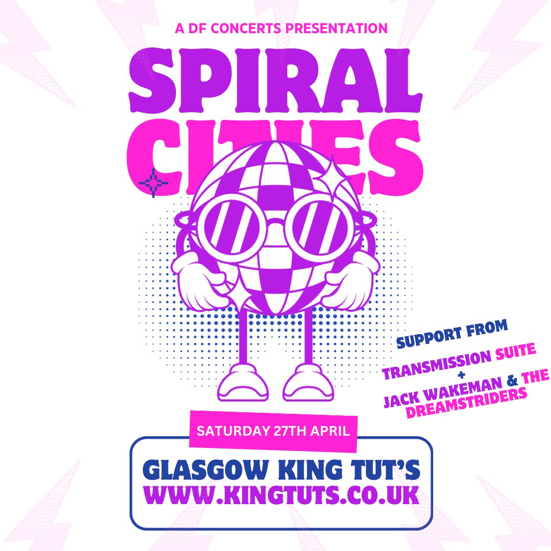 It’s gig week 🪩🕺🏻 

Tickets still available 

We hope to see you there 💜

🎫 | linktr.ee/spiralcitiesof…