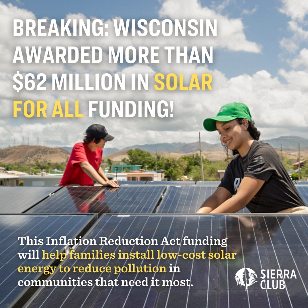 Today’s announcement of #SolarForAll funding will help ensure that the very communities that face the highest pollution and energy cost burdens are not left behind in our transition to a clean energy future. #brightmomentmonday
