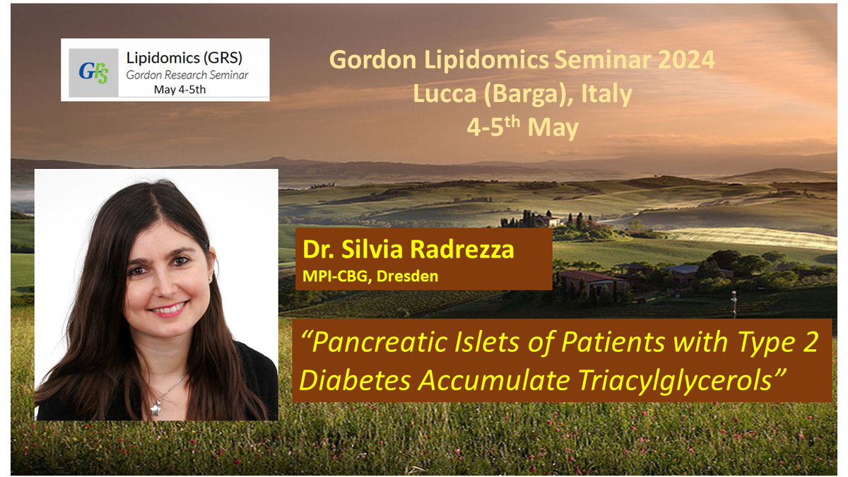 📢Less than two weeks left till Big #Lipidomics Get-together @GordonConf in Lucca Italy! Our #postdoc Silvia Radrezza will make oral presentation of her #clinicalresearch project. Very proud of you, Silvia!
#diabetes #massspec #pancreas