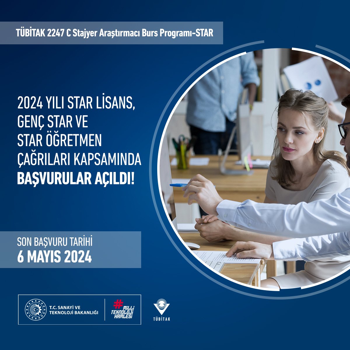 📢 TÜBİTAK 2247-C Stajyer Araştırmacı Burs Programı 2024 yılı çağrısı kapsamında lise ve lisans öğrencileri ile öğretmen başvuruları başladı! Son başvuru tarihi: 🗓️ 6 Mayıs 2024 ⏰ 17.30 📌 @TubitakBIDEB Detaylar: 👇 tubitak.gov.tr/tr/duyuru/2247…