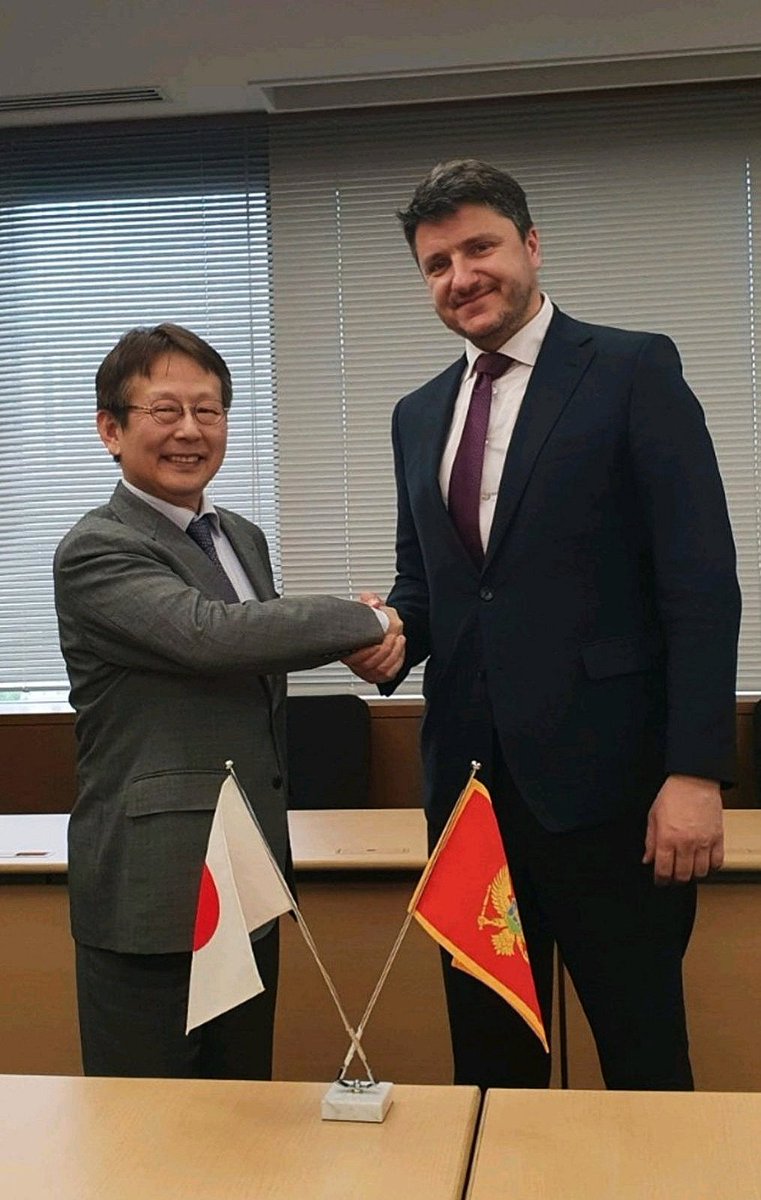 Bilateral political consultations w/ @MofaJapan_en were held today in Tokyo. Head of 🇲🇪delegation was State Secretary Milisav Raspopović. 📍Very good bilateral relations will be further strengthened, both sides committed to deepening cooperation & bolstering interstate ties🇲🇪🤝🇯🇵