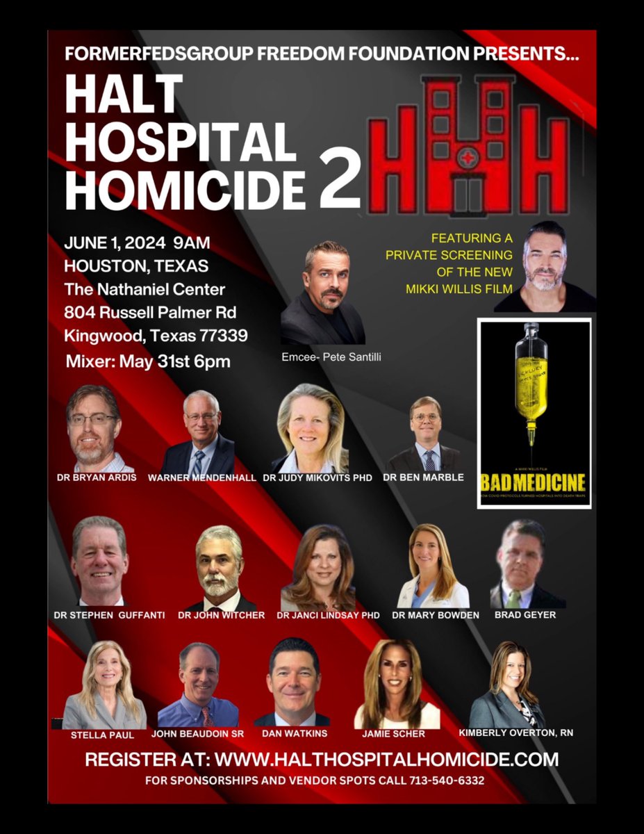 Join the Halt Hospital Homicide Rally June 1, 2024 to stand against harmful COVID-19 hospital protocols. Learn more about what hospitals are doing to murder your loved ones for profit. Support awareness and demand accountability for victims. Be part of the movement seeking…