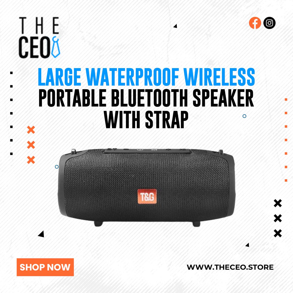 Experience music without limits with our Large Waterproof Wireless Portable Bluetooth Speaker With Strap. Your ultimate companion for adventure-ready sound. 🎶🔊

Ｓｈｏｐ ｎｏｗ ➟ surl.li/svtke

#SoundAnywhere #Speaker #BluetoothSpeaker #WaterproofSpeaker #TheCEOStore