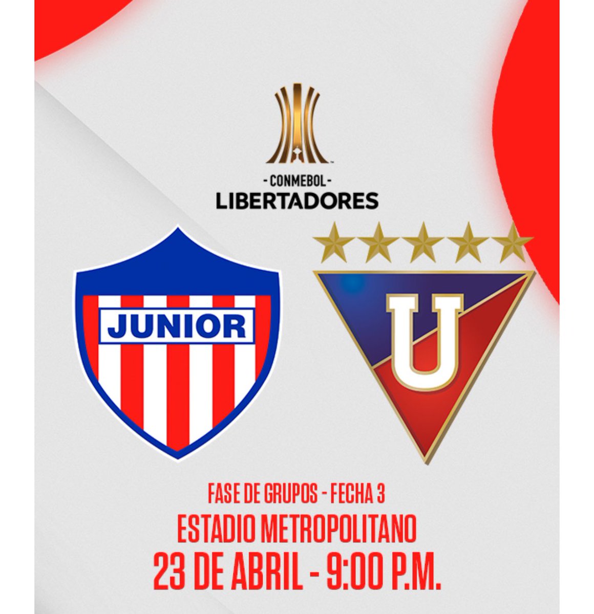 fmcvconjunior's tweet photo. Quieres acompañar al tiburón del caribe al juego de este martes por @Libertadores 👀 a nuestras redes sociales.
@FMCVidas te lleva al metro.
@insolado @MuseoRojiBlaMLM #VamosJunior #SorteosFMCV #ElGloriosoJunior
#JuniorCampeon
@JunioristasVpar
#Junior
#FMCVconJunior https://t.co/Y5wqecXfkm