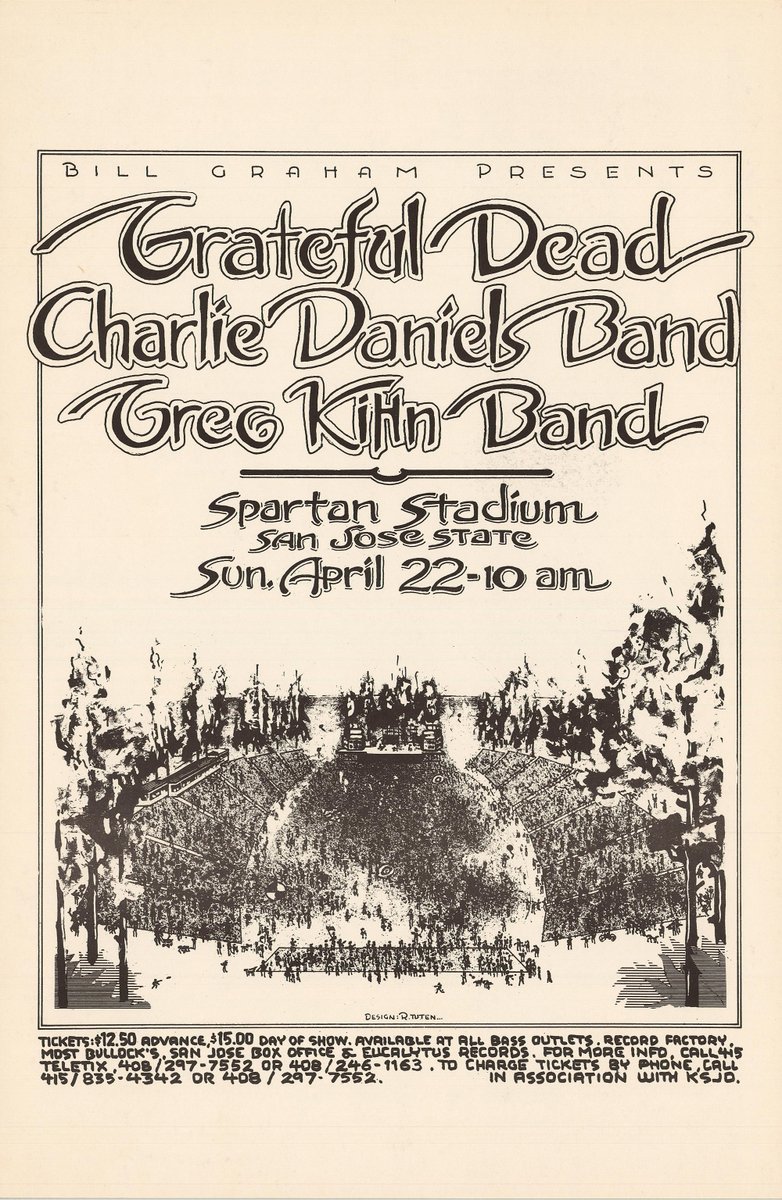 On this day 45 years ago, The Dead introduced Brent Mydland as their new keyboardist, kicking off his first show with 'Jack Straw' at Spartan Stadium.⚡️💀🌹 📸 Chris Stone / Larry Hulst