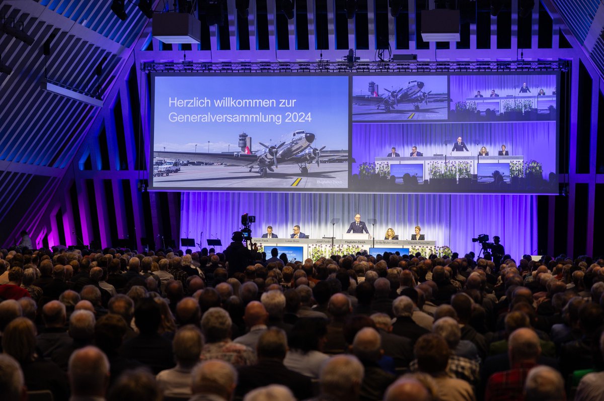 At today’s General Meeting of Shareholders of Flughafen Zürich AG, all the points on the agenda were approved in line with the proposals of the Board of Directors. To the press release: flughafen-zuerich.ch/newsroom/en/20…