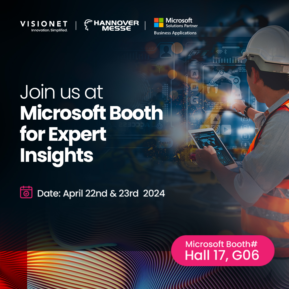 Get ready to ignite your innovation engines at Hannover Messe, where we're teaming up with Microsoft to showcase demos that'll revolutionize the way you think about your supply chain processes. Join us for an unforgettable experience. #HannoverMesse #Microsoft #Visionet