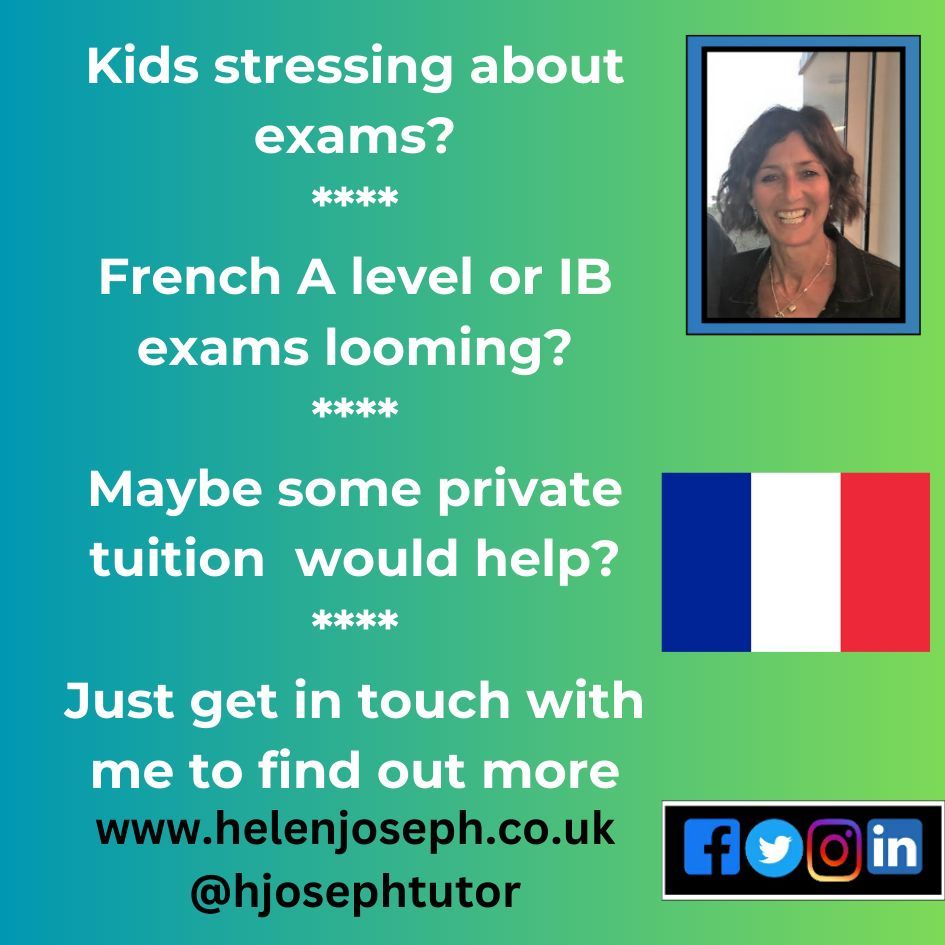 #Privatetuition can help students progress academically and boost their confidence. I can help with the upcoming #French #A-level exams. Reach out for #individudaltutoring #French #ALevel or #IB #individualtuition #getintouch