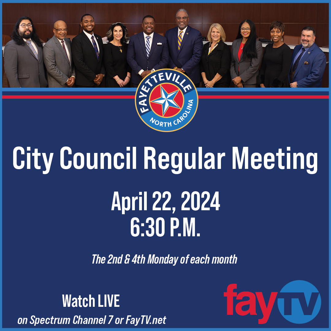 Watch today's City Council Meeting on #FayTV starting at 6:30 p.m. Go to FayTV.net to stream live or view on Spectrum Channel 7. FayTV is also available on streaming apps. Stay in the know with FAYTV 📺 Meeting Details: cityoffayetteville.legistar.com/Calendar.aspx