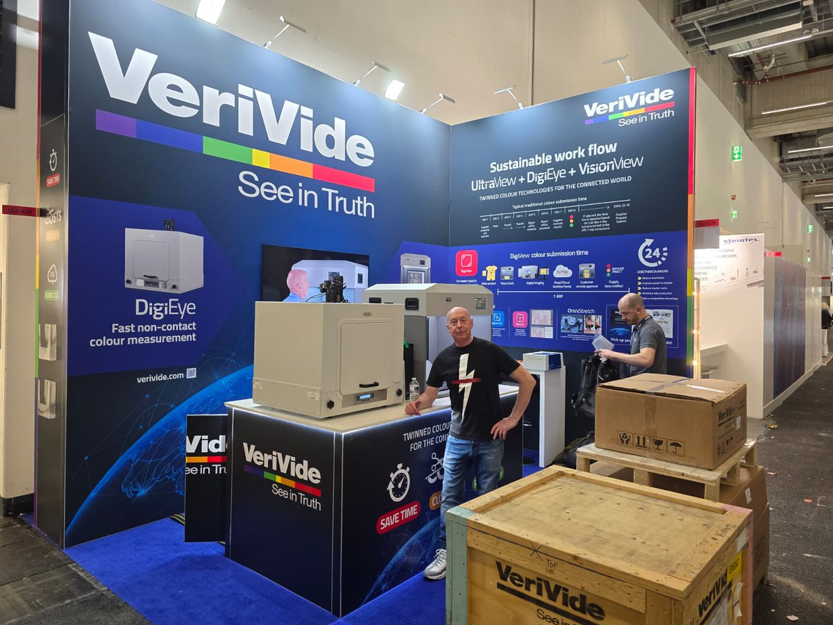 VeriVide's tweet photo. FINAL CALL FOR FRANKFURT โ๏ธ
We've touched down in Germany ๐ฉ๐ช for #TechTextil24 and we're putting the finishing touches to the stand ready to welcome you all tomorrow!
Are you coming to see us this week? ๐ค๐
#VeriVideOnTour #VisionView #DigiEye #ColourExperts https://t.co/caICOnGoBB
