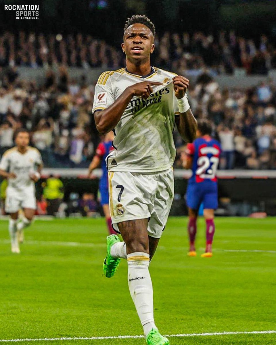 .<a href="/vinijr/">Vini Jr.</a> is now the highest-scoring Brazilian player in the history of El Clásico with seven goals 🇧🇷🔥