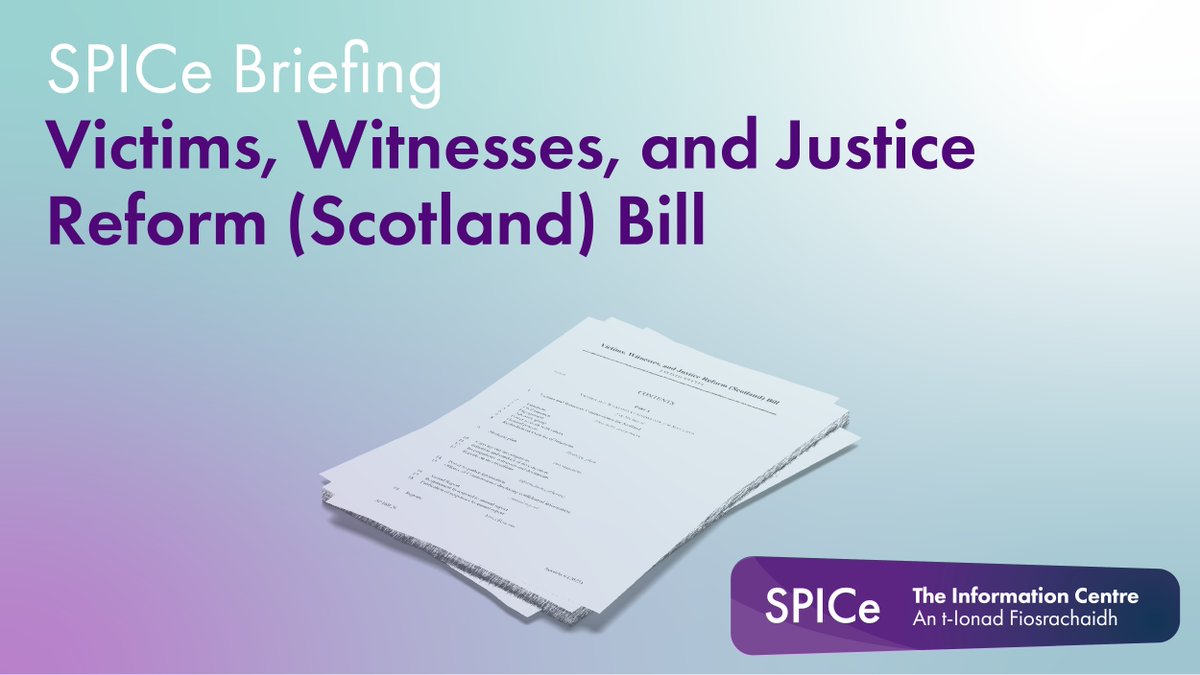 Ahead of the @ScotParl Stage 1 debate tomorrow on the Victims, Witnesses, and Justice Reform (Scotland) Bill, take a look at our briefing that explains the provisions in it that are seeking to reform aspects of the justice system. Read it here: ow.ly/NTVE50RlgIZ