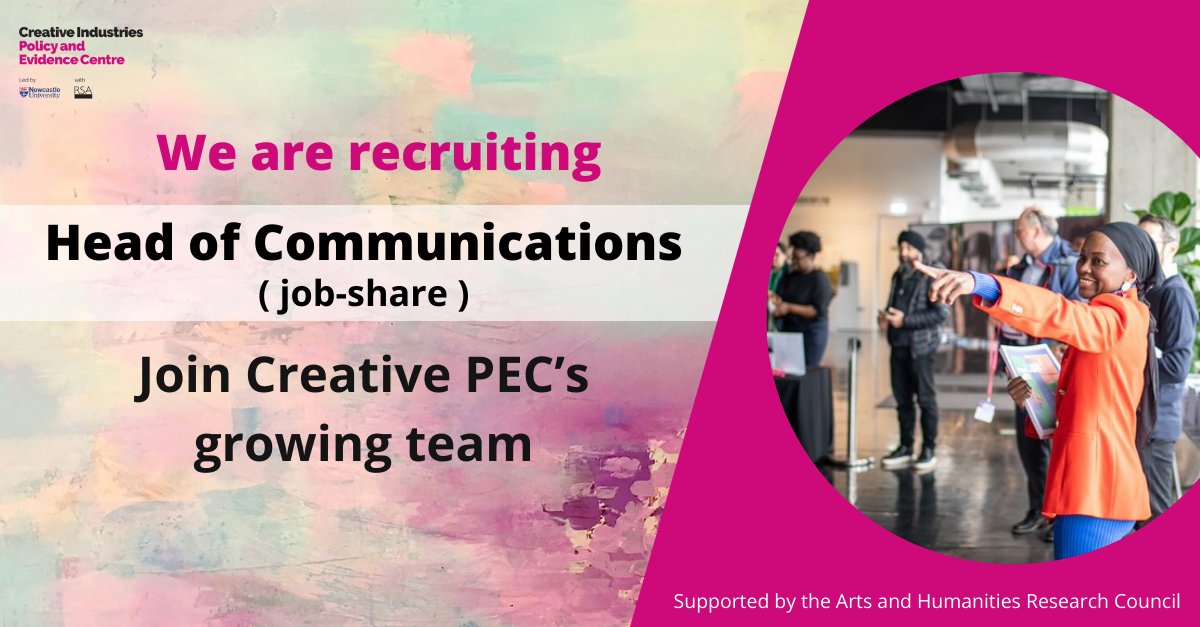 Brilliant opportunity to join our team. This role can be either London or Newcastle based, with some remote flexibility. Deadline this Friday. Supported by @ahrcpress 👉 pec.ac.uk/job_entries/he…