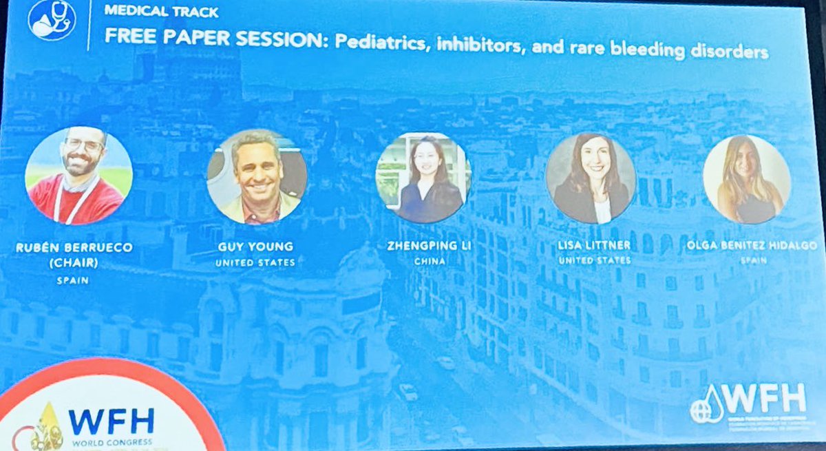 La Dra <a href="/oBenitez6/">Olga Benítez</a> del <a href="/vallhebron/">Vall d'Hebron</a> nos ha presentado resultados intermedios del estudio B more, en #WFHCongress Orgullosa al ver el éxito obtenido. Orgullosa de pertenecer al equipo de U.Hemofilia <a href="/Hemato_Vhebron/">Hematologia - Hospital Universitari Vall d'Hebron</a> <a href="/lau_bascu/">Laura Bascuñana</a> <a href="/CIMSFHUVH/">Centre d'Informació de Medicaments. SFHUVH.</a> <a href="/fedhemo/">FEDHEMO - Hemofilia</a>