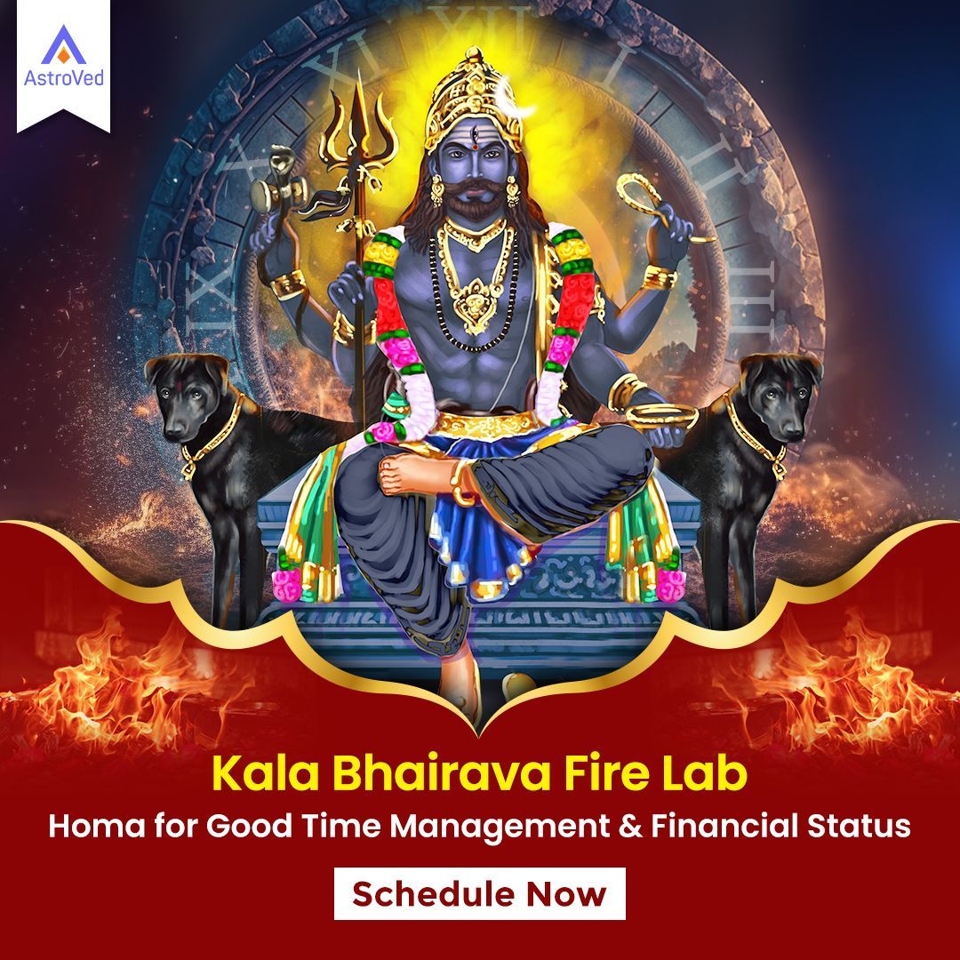 Harness the power of time with #AstroVed’s #KalaBhairava #FireLab. Invoke Shiva's manifestation for optimal time management, productivity & financial prosperity. Experience divine energy, overcome obstacles & excel through this sacred Homa. bit.ly/3xTV4WY