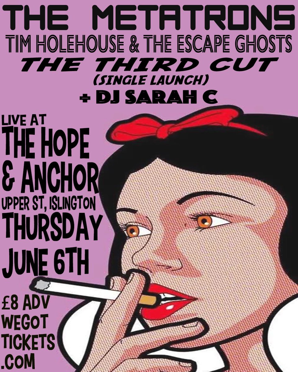 Looking forward to playing <a href="/TheHopeLiveN1/">Hope and Anchor Live</a> on June 6th with our pals <a href="/TheThirdCut/">The Third Cut</a> <a href="/Timholehouse/">Tim Holehouse</a> and <a href="/DJ_Sarah_C/">DJSarahC</a> grab yr tix now! X
wegottickets.com/event/613366