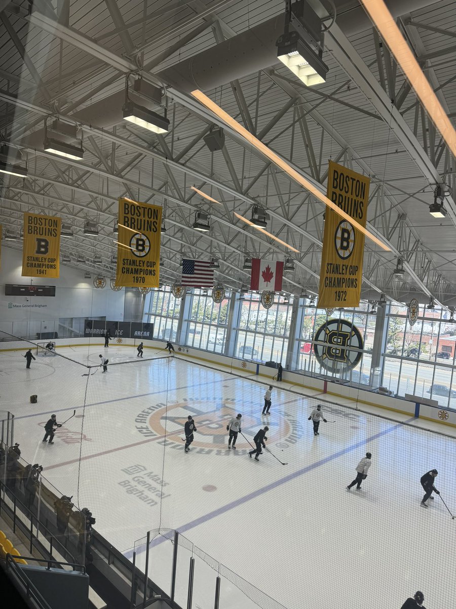 At Bruins morning skate… Jim Montgomery won’t say whether it will be Ullmark or Swayman tonight. But looks the same lineup of skaters as Game 1 (also unsurprising)